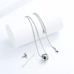 collier urne charm animaux argent