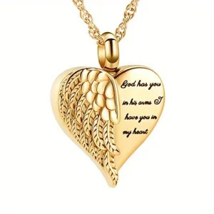collier urne coeur