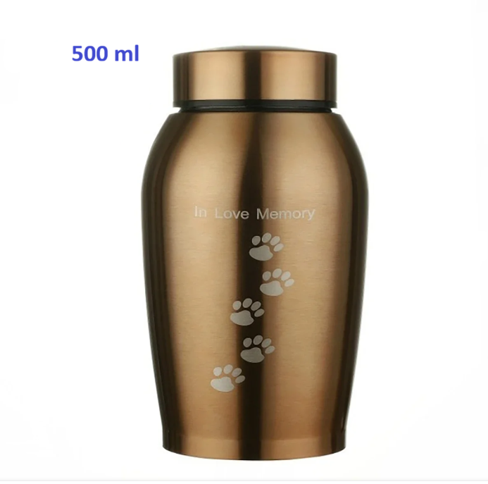 Urne animaux chemin de pattes métal 500ml – Image 6