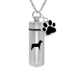 collier urne cylindre bijou chien