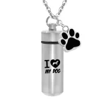 collier urne cylindre bijou dog