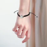bracelet noir urne animaux
