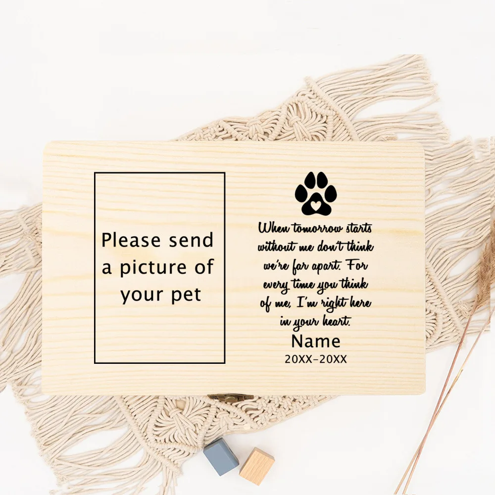 boîte personnalisée en bois animaux