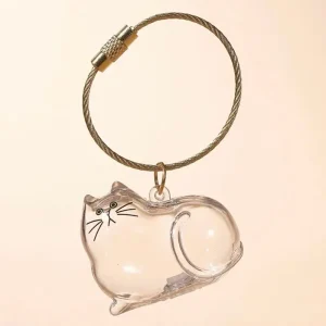 urne porte-clé poche poil chat