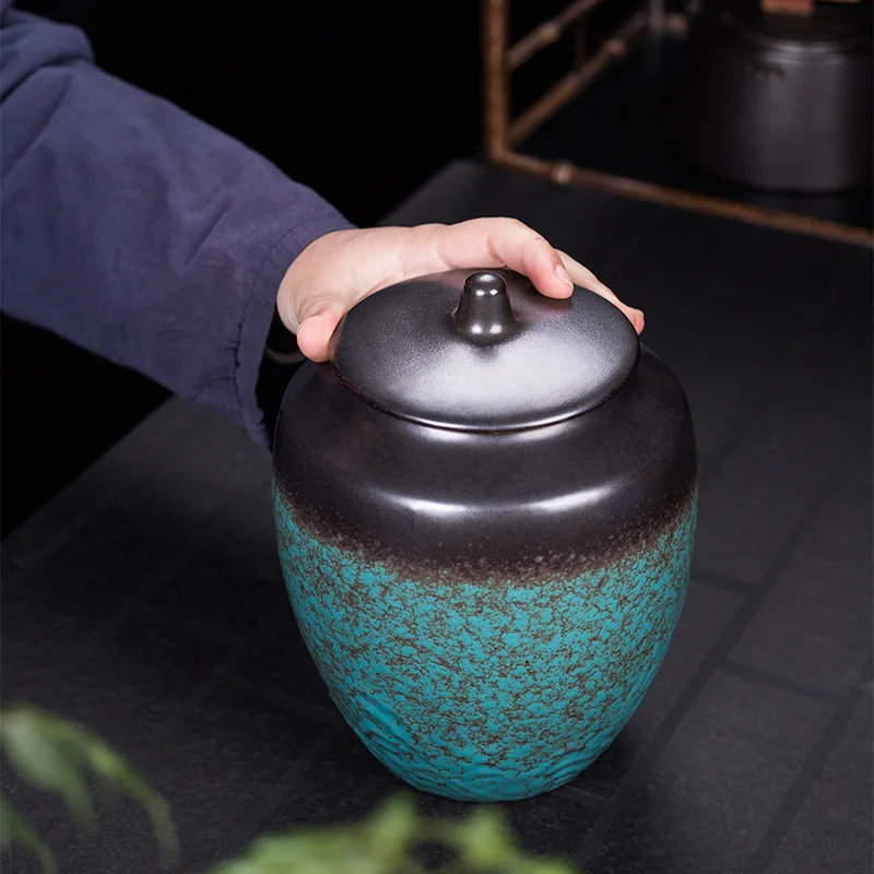 urne funéraire turquoise