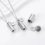 collier urne classique cylindre argent