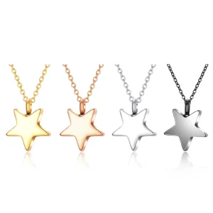 collier urne étoile or