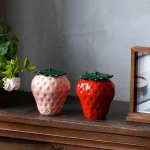 urne animaux fraise céramique