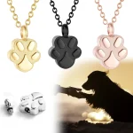 collier urne patte givré brillant animaux