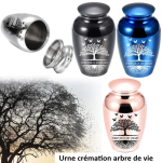 Urne crématoire arbre de vie métal