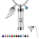 collier urne pendentif verre