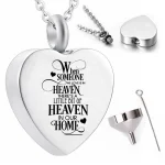 collier urne cœur argent
