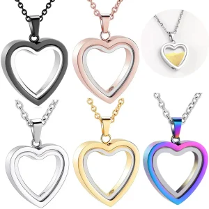 collier urne coeur