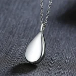 collier urne goutte acier inoxydable