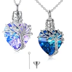 collier funéraire bleu