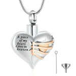 collier coeur argent rose