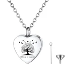 collier urne funéraire coeur