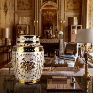 urne funéraire design rose