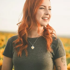 collier souvenir cœur argent