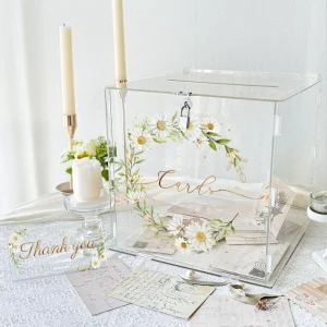 urne mariage transparente marguerites