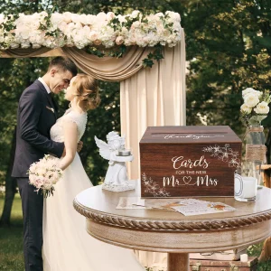urne mariage design blanc
