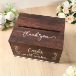 urne mariage bois brune