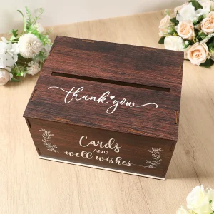 urne mariage bois brune