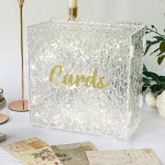 urne mariage cartes transparente design