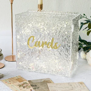 urne mariage cartes transparente design