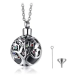 collier urne rond arbre de vie