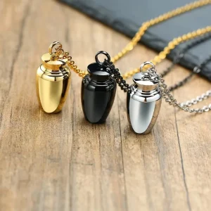 collier mini urne en or