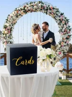 boîte cartes mariage noire