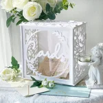 urne mariage bois blanche