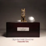Urne bois massif chien et chat personnalisée
