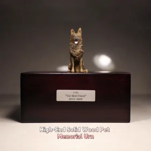 Urne bois massif chien et chat personnalisée