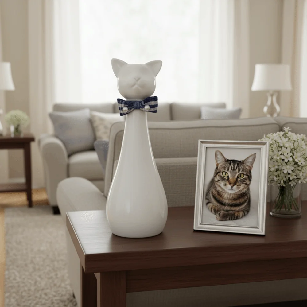 Urne chat design allongé distingué – Image 4