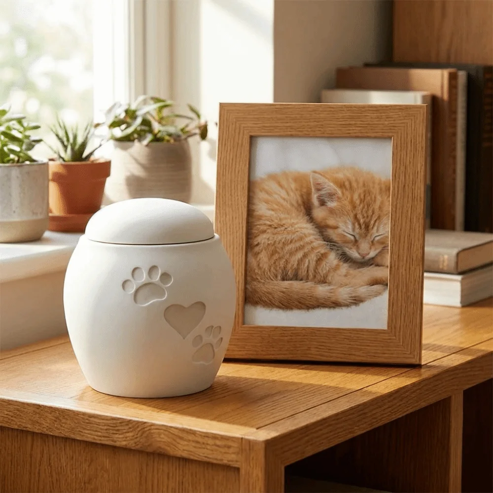 Urne animaux chat et chiens imprimé pattes et coeur 3D – Image 10