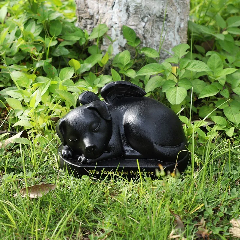 Urne petit chat chien couché noir We love you forever – Image 3