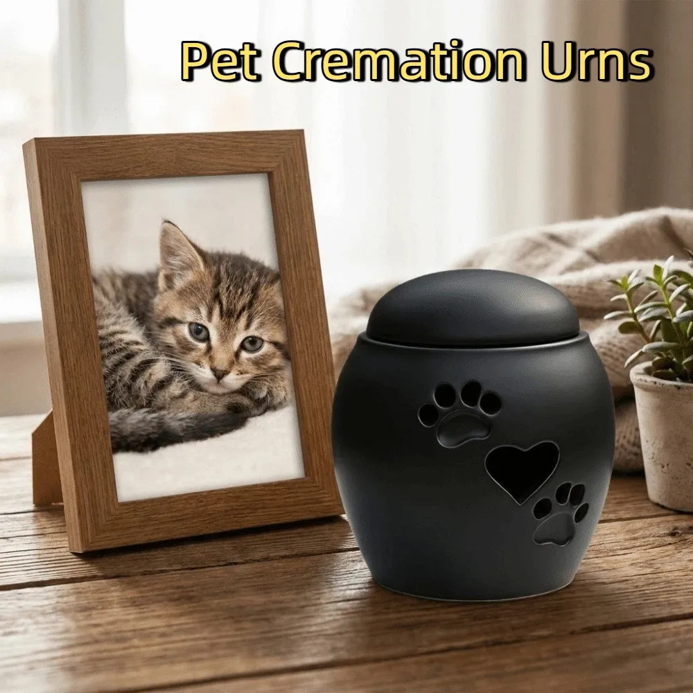 Urne animaux chat et chiens imprimé pattes et coeur 3D – Image 4