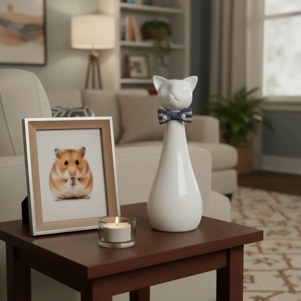 Urne chat design allongé distingué – Image 3
