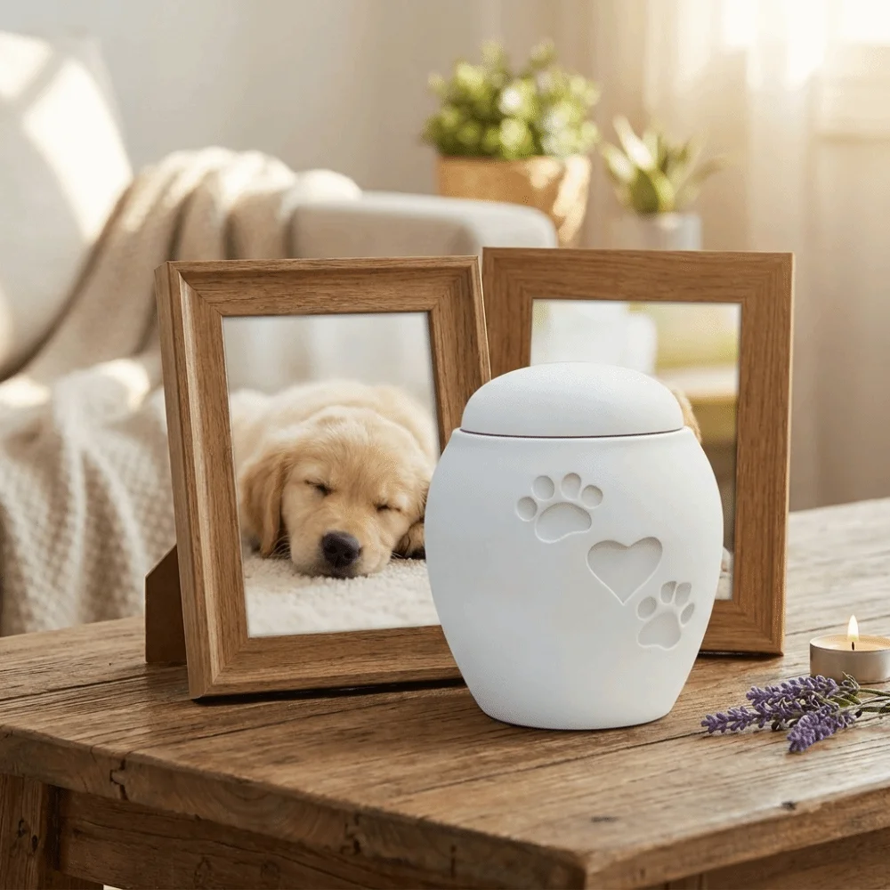 Urne animaux chat et chiens imprimé pattes et coeur 3D – Image 9