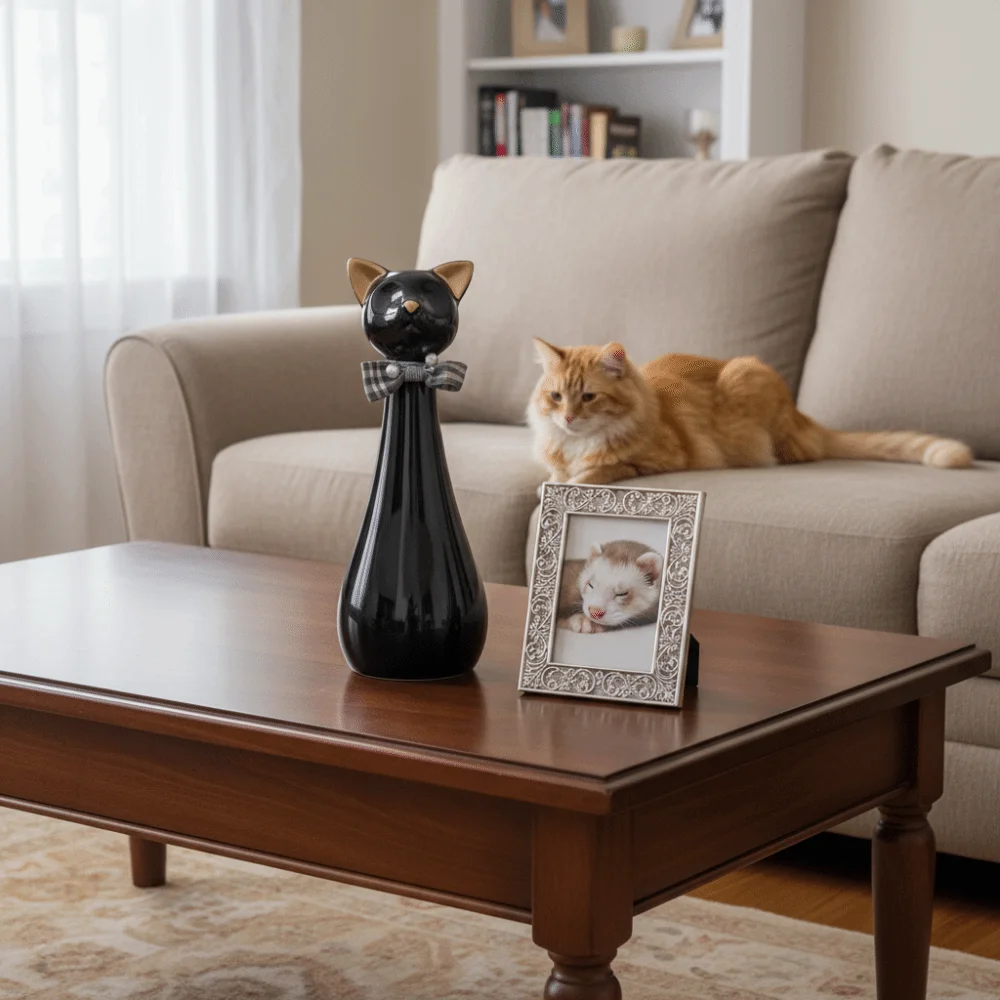 Urne chat design allongé distingué – Image 16